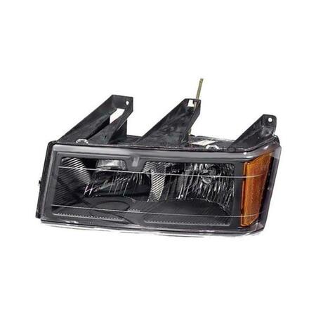GEARED2GOLF Driver Side Replacement Headlight, Black for 2004-2012 Chevy Colorado GE3634625
